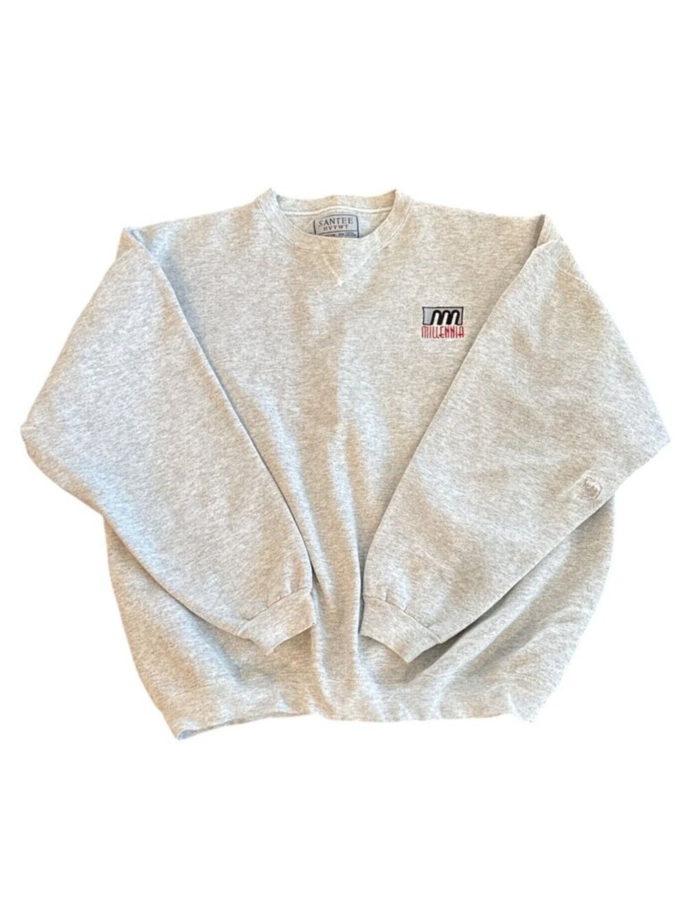 Vintage Santee HVVWT X-Large Gray Cotton-Polyester Millennia Sweatshirt